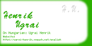 henrik ugrai business card